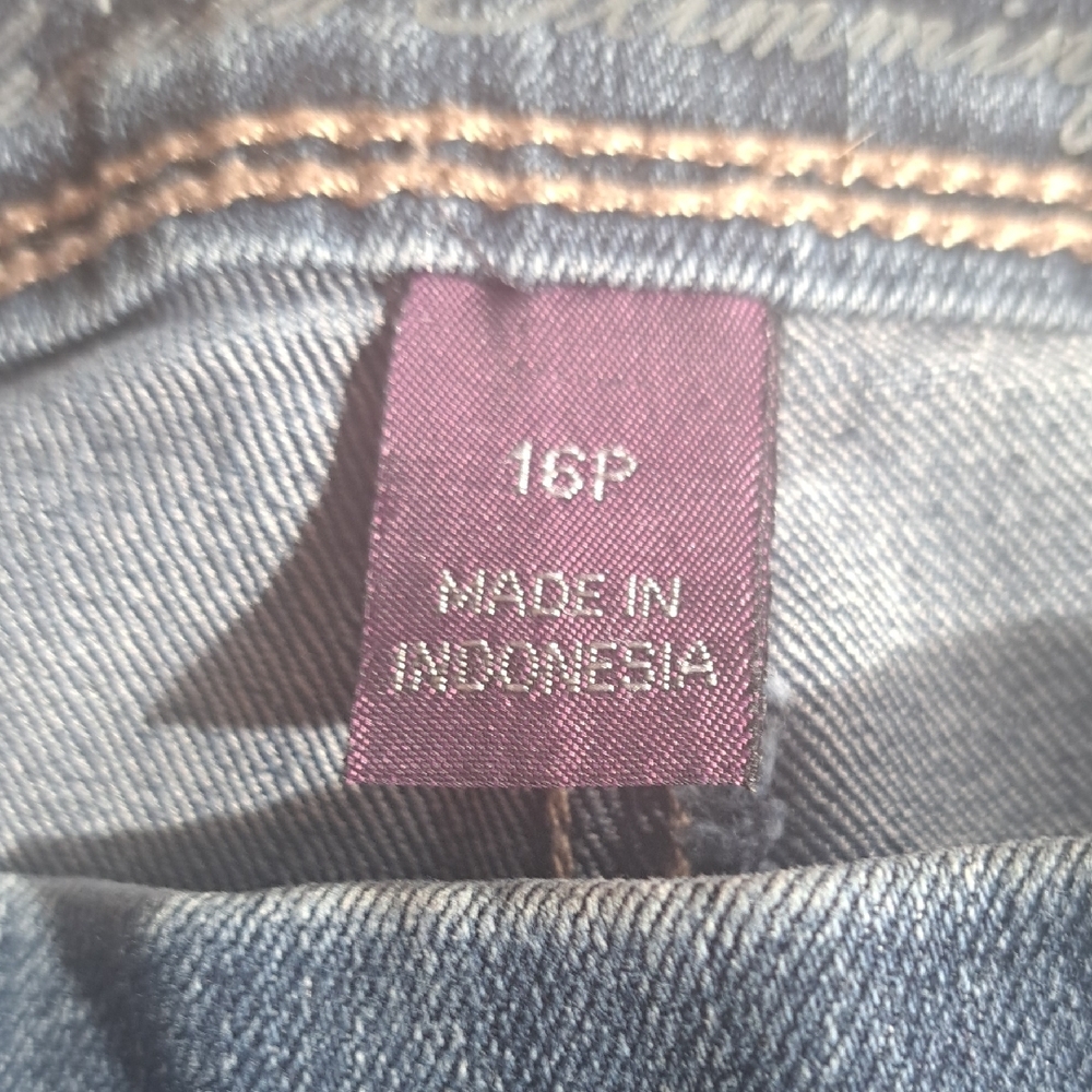Gloria Vanderbilt AVERY All Over Slimming Effect Straight Stretch Jeans SZ. 16P - Picture 5 of 7